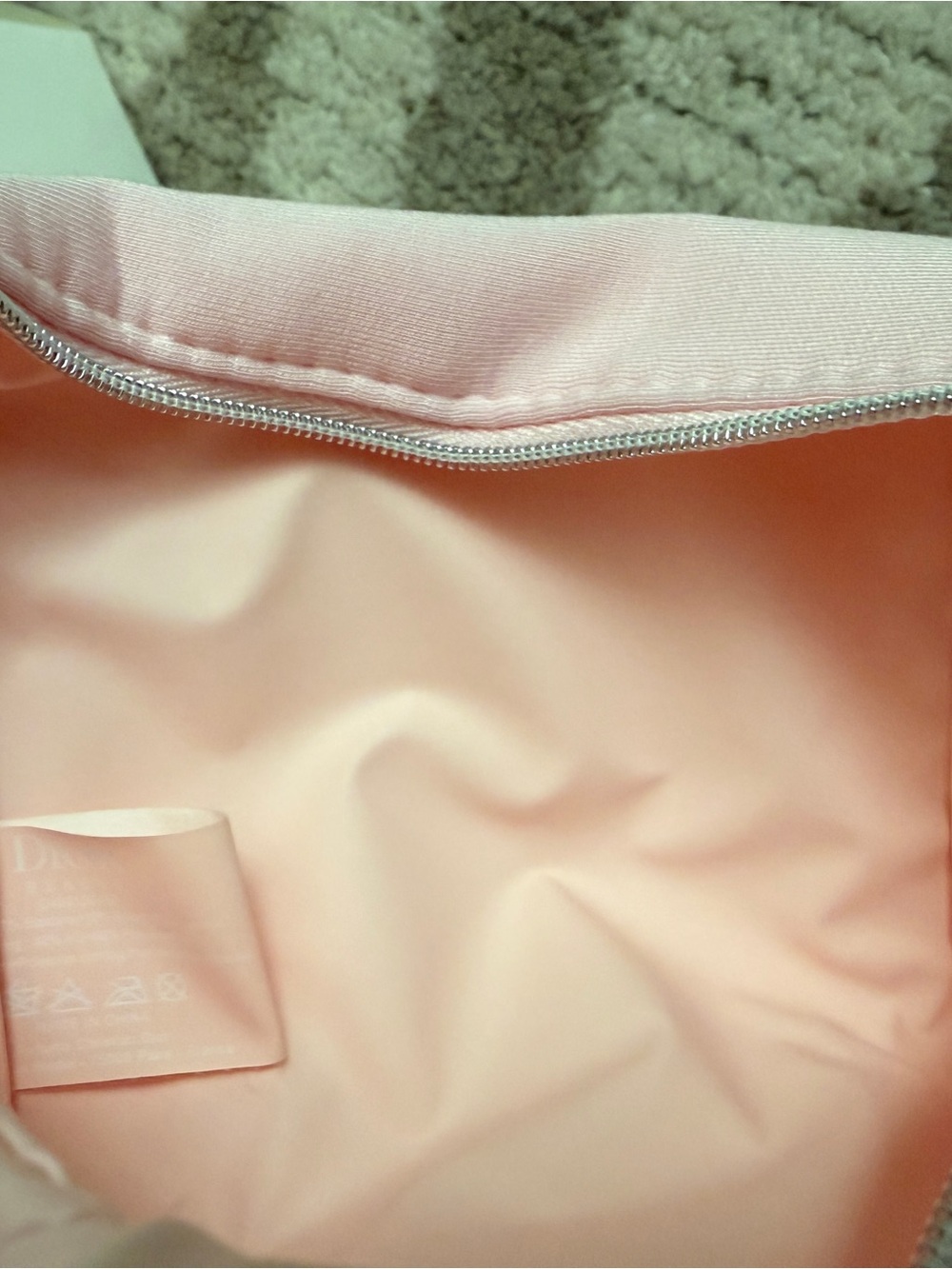 Dior Light Pink Embossed CD Cosmetic Pouch - Picture 4 of 6
